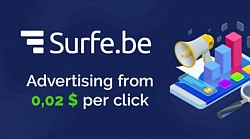 Surf.be click ads to increase member account and advertise for referrals