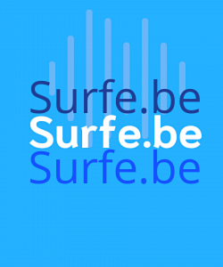 Surfe.be ad promoting the name of the website